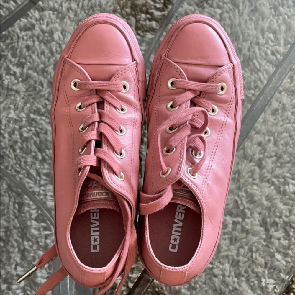 Pink Leather Converse - Picture 3 of 3